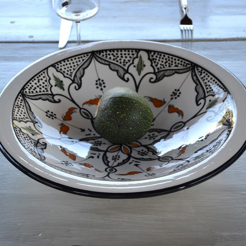 Plat Tebsi Marocain noir - D 27 cm