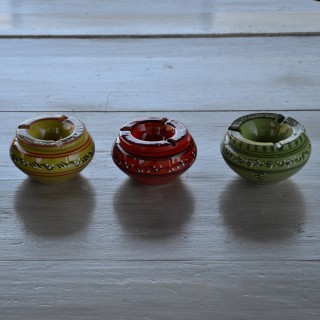 Cendrier Tunisien Tatoué rouge - Moyen modèle