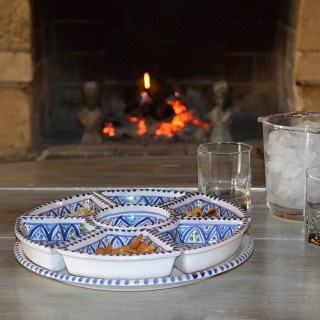 Service à apéritif  Jileni bleu