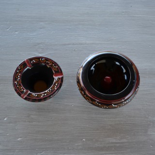 Cendrier anti fumée Tatoué noir - Petit modèle