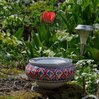 Cendrier anti fumée Bakir rouge - D 20 cm