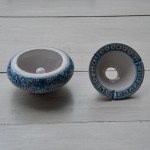 Cendrier anti fumée Marocain turquoise - D 20 cm