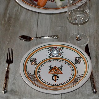 Assiette creuse Sahel beige - D 24 cm