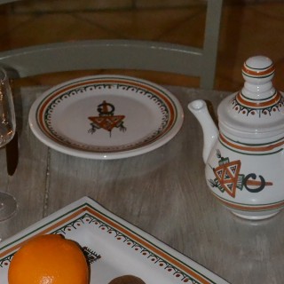 Assiette à entrée ou dessert Khelel beige - D 20 cm