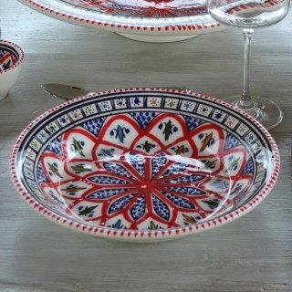 Service de table avec bols Bakir rouge - 12 pers