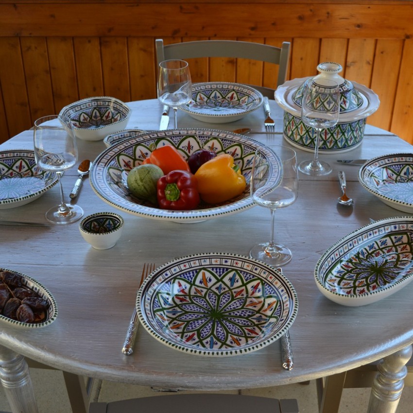 Assiette creuse Bakir vert - D 24 cm