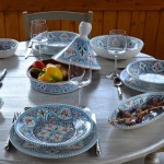 Lot de 6 assiettes creuses Marocain turquoise - D 24 cm