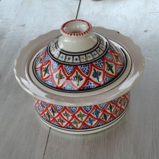 Service à couscous assiettes jattes  Bakir rouge - 12 pers