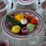 Service à couscous assiettes jattes Bakir rouge - 12 pers