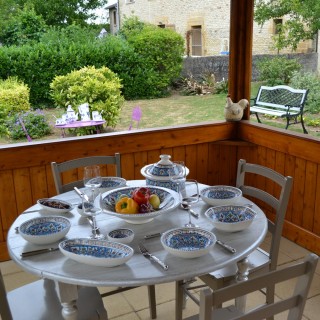 Service à couscous assiettes jattes Bakir turquoise - 6 pers