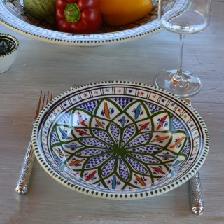 Service à couscous assiettes creuses Bakir vert - 12 pers