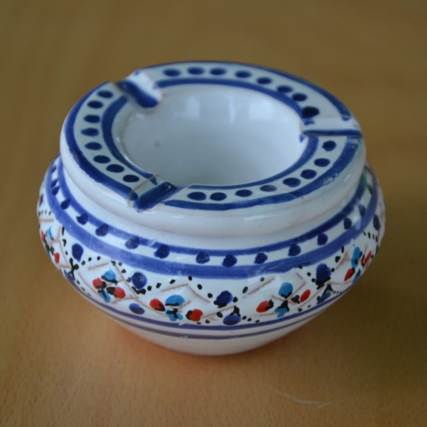 Lot de 2 mini cendriers Marrakech Rouge et Blanc