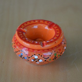 Lot de 3 mini cendriers Marrakech Blanc, Vert et Orange