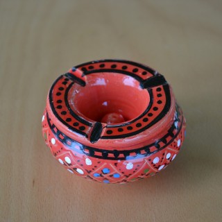 Lot de 3 mini cendriers Marrakech Rouge, Orange et Blanc