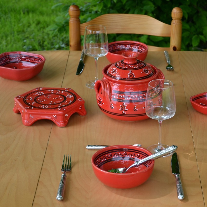 Soupière Tatoué rouge