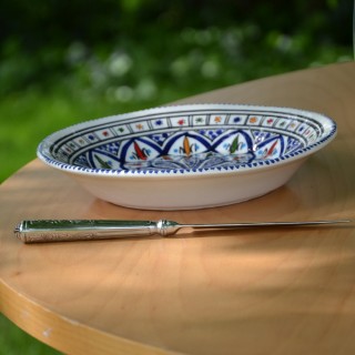 Service tajine assiettes creuses Bakir bleu - 6 pers 