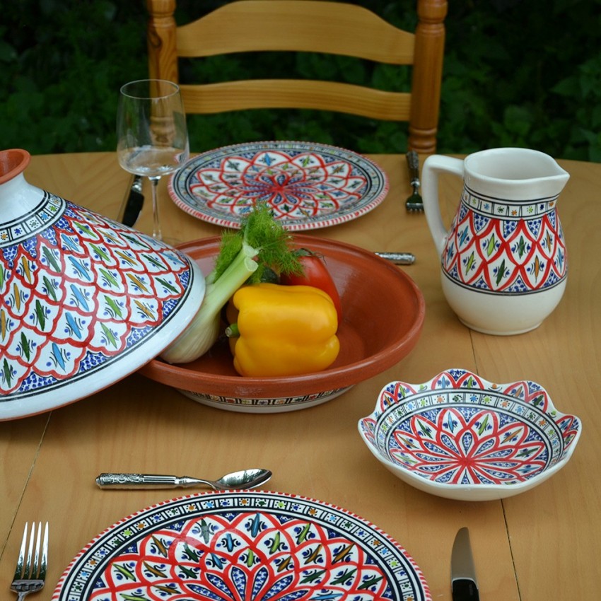 Jatte fleur Bakir rouge D 24 cm