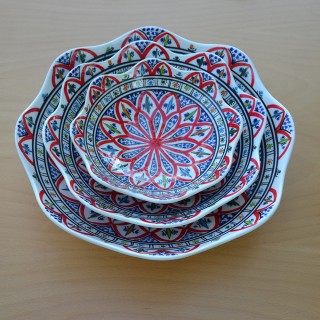 Jatte fleur Bakir rouge D 24 cm