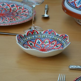 Coupelle fleur  Bakir rouge