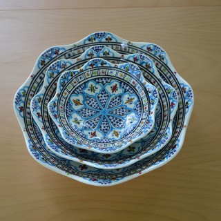 Jatte fleur  Jileni turquoise D 24 cm