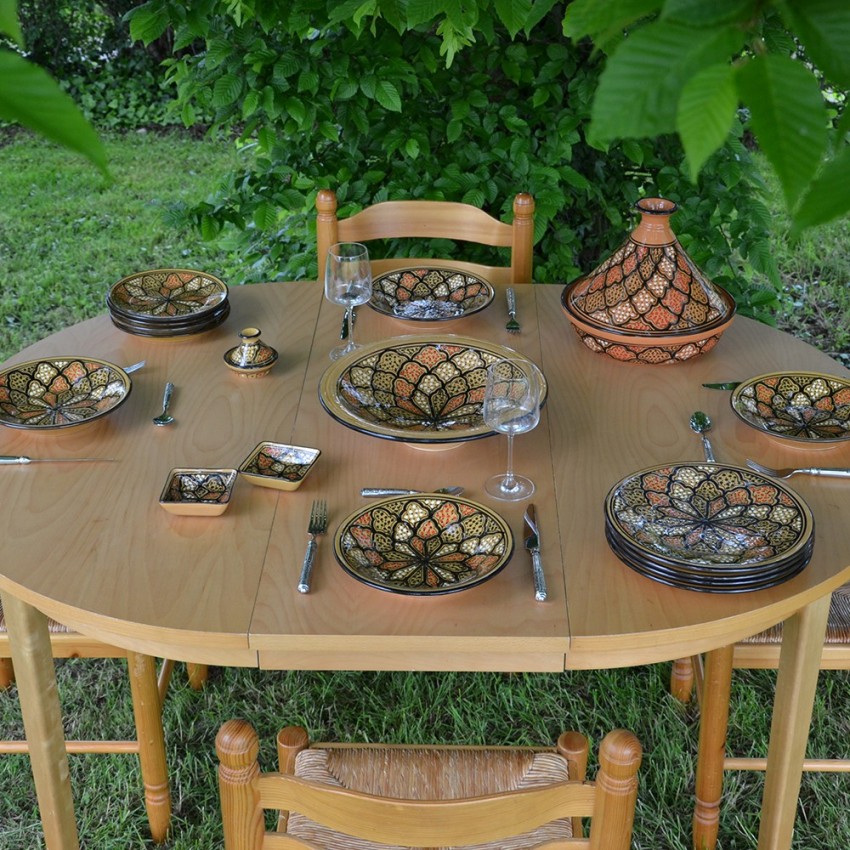 Plat carré Medina miel - L 11 cm