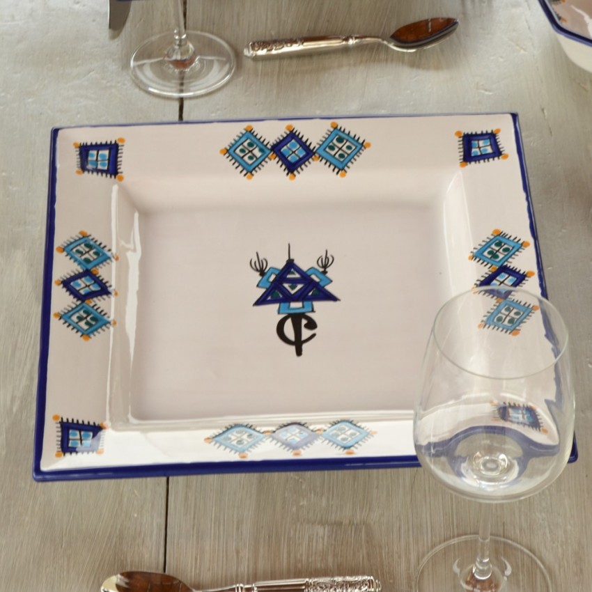 Assiette carrée Jileni - Diam 24 cm