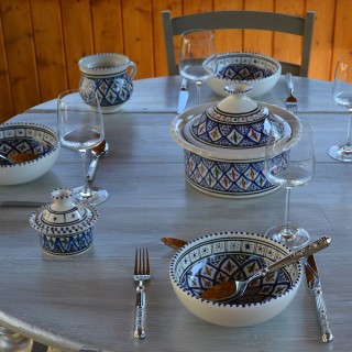 Service à soupe Bakir bleu - 12 pers