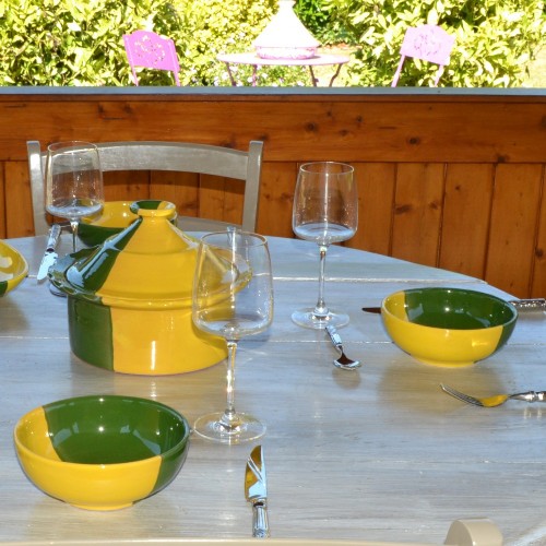 Service à soupe Kerouan jaune et vert - 12 pers 2