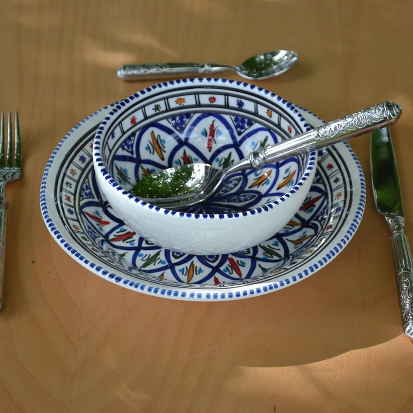 Service à soupe Jileni bleu - 12 pers