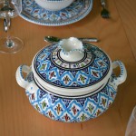 Service à soupe avec bols Bakir turquoise - 8 pers
