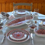 Lot de 6 assiettes plates Bakir rouge - D 28 cm
