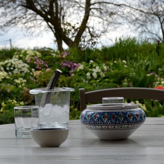 Cendrier Moyen modèle anti fumée Bakir turquoise - D 12 cm