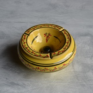 Cendrier marocain Tatoué jaune - Grand modèle