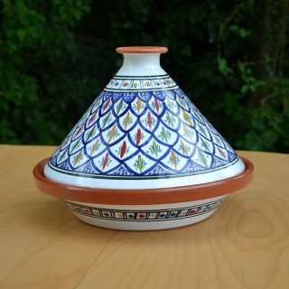 Service à tajine assiettes creuses Bakir bleu - 8 pers