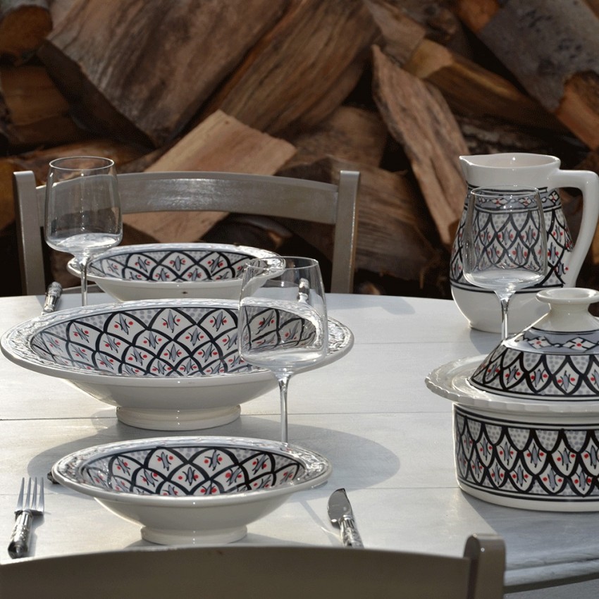 Assiette Tebsi Bakir gris - D 23 cm