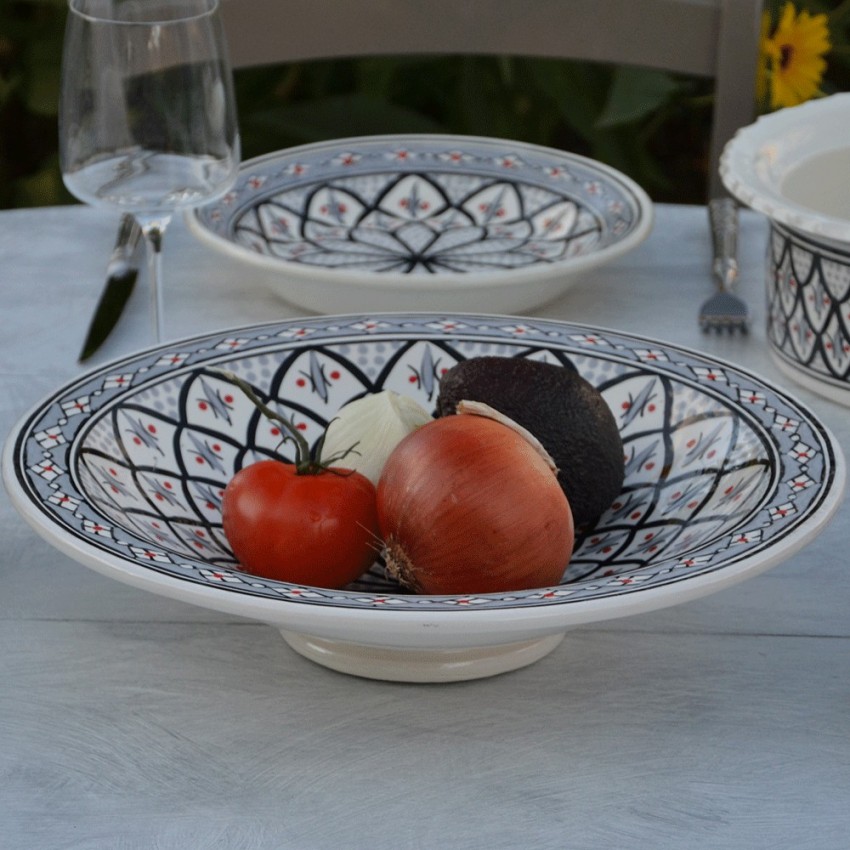 Plat Tebsi Bakir gris - D 33 cm