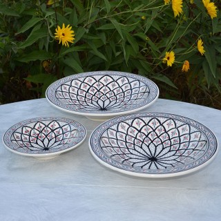 Plat Tebsi Bakir gris - D 33 cm