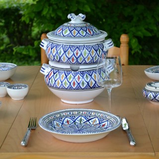 Couscoussier Bakir bleu - Petit modèle