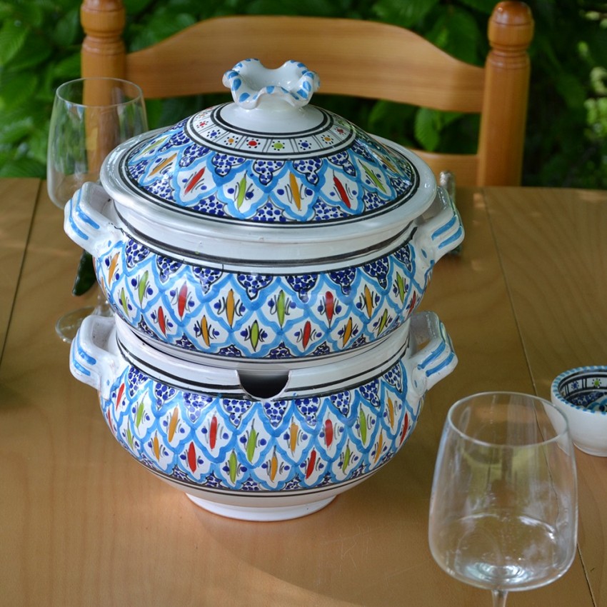 Couscoussier Bakir turquoise - Petit modèle