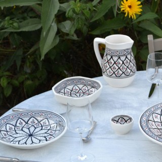 Plat octogonal Bakir gris - L 16 cm