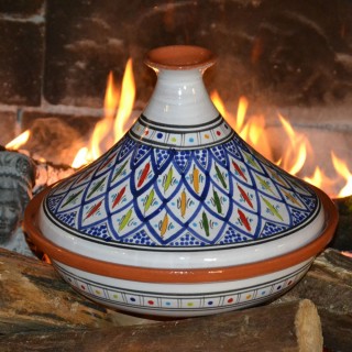 Tajine Bakir bleu - D 31 cm traditionnel