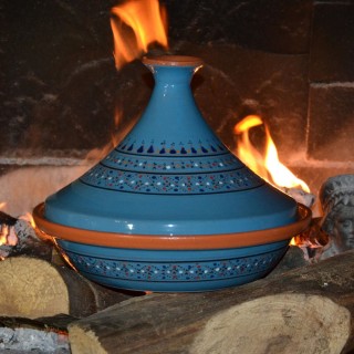 Tajine Marrakech Bleu - D 31 cm traditionnel