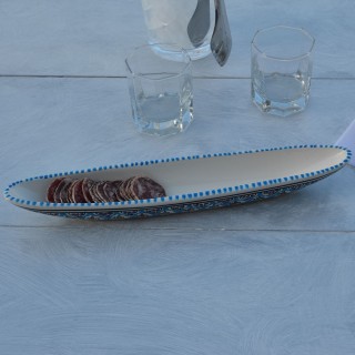 Plat baguette Jileni Turquoise L 38 cm