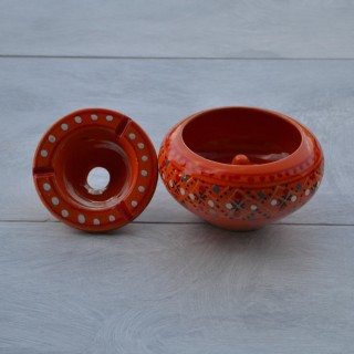 Cendrier anti fumée Marrakech Orange - Moyen modèle