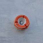 Cendrier anti fumée Tatoué orange et blanc - Mini modèle