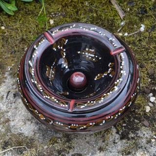 Cendrier oriental Tatoué Noir - Grand modèle