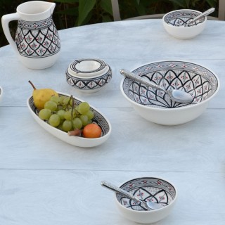 Service à salade de fruits Bakir gris - 6 pers