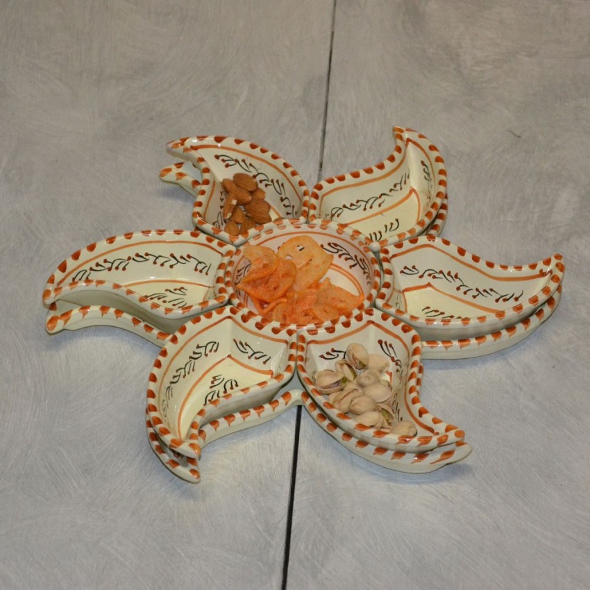 Service à apéritif étoile Tatoué Beige