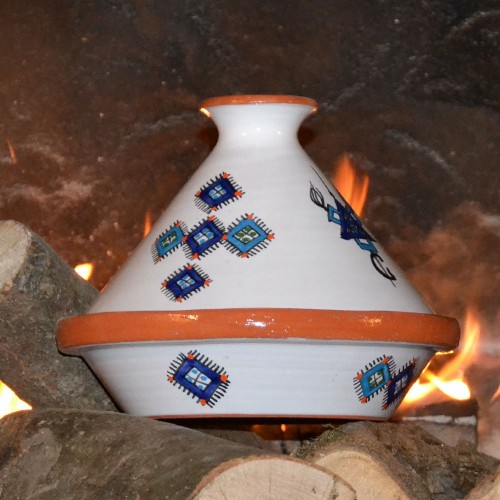 Tajine individuel de cuisson Marocain rouge - D 23 cm