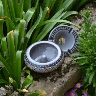 Cendrier anti fumée Marrakech gris- Moyen modèle